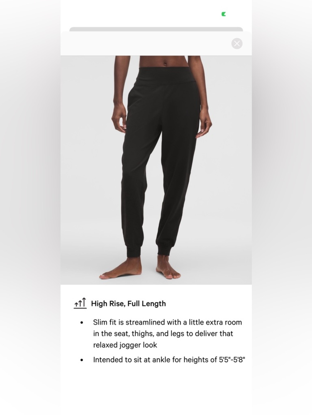 *WORN ONCE* lululemon athletica Black Jogger Leggings - Picture 6 of 7